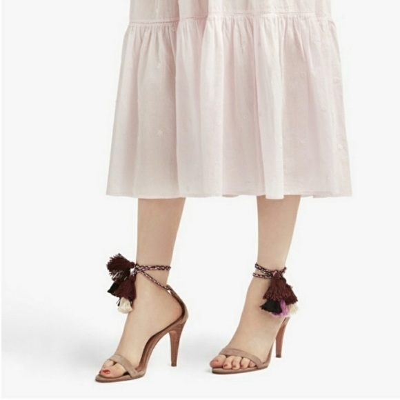 Ulla Johnson Reina Tassel Sandals Stiletto Heels - Picture 2 of 5